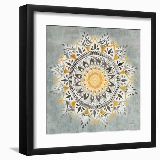 Mandala Delight I Yellow Grey-Danhui Nai-Framed Art Print