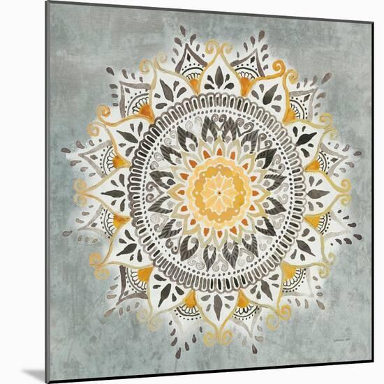 Mandala Delight I Yellow Grey-Danhui Nai-Mounted Art Print