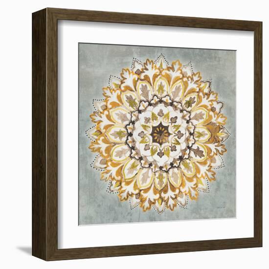 Mandala Delight II Yellow Grey-Danhui Nai-Framed Art Print