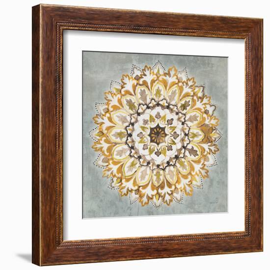 Mandala Delight II Yellow Grey-Danhui Nai-Framed Art Print