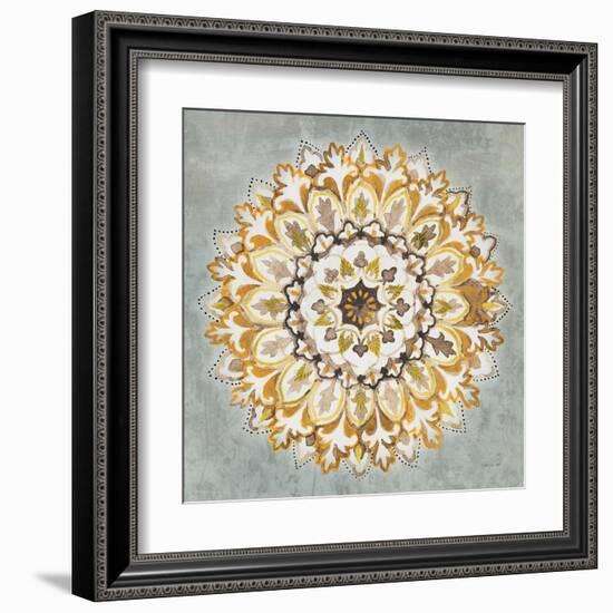 Mandala Delight II Yellow Grey-Danhui Nai-Framed Art Print