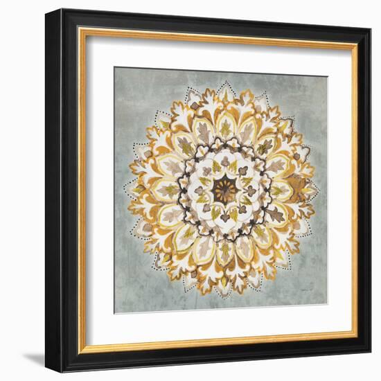 Mandala Delight II Yellow Grey-Danhui Nai-Framed Art Print