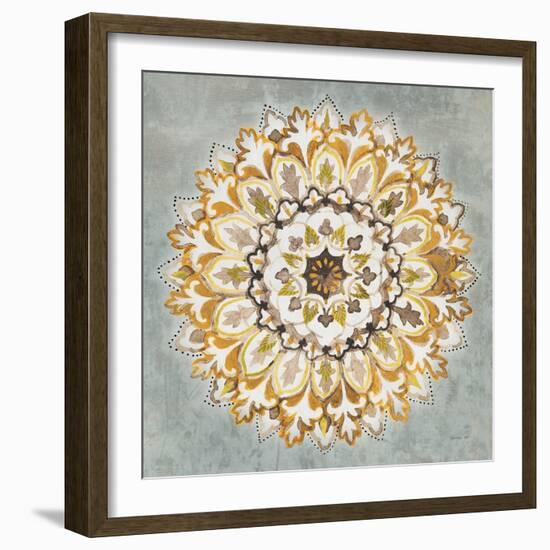 Mandala Delight II Yellow Grey-Danhui Nai-Framed Art Print