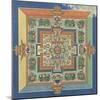 Mandala du livre ; Bahaishajyaguru et les sept autres Buddha de médecine-null-Mounted Giclee Print