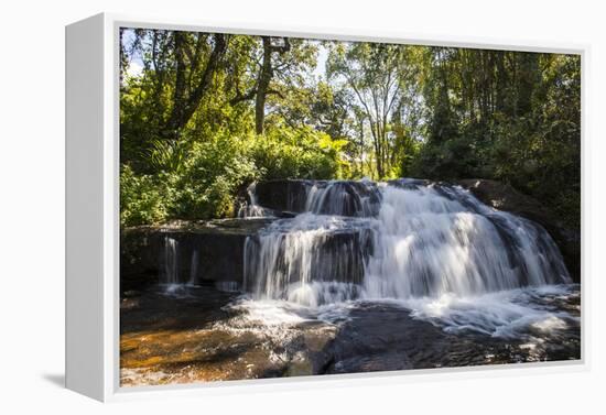 Mandala Falls Flowing in the Artificial Lake on the Mulunguzi Dam, Zomba Plateau, Malawi, Africa-Michael Runkel-Framed Premier Image Canvas