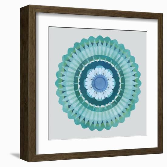 Mandala Floral - Azure-Sam Kemp-Framed Giclee Print