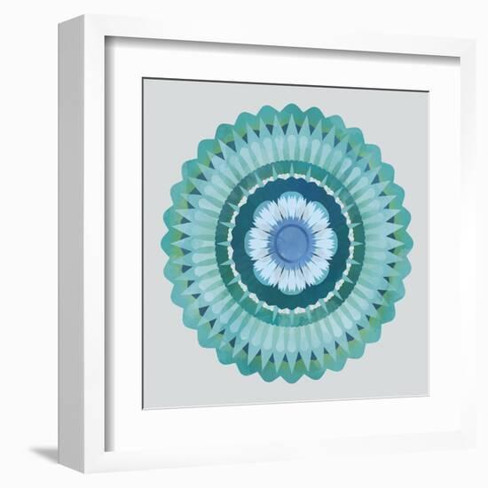 Mandala Floral - Azure-Sam Kemp-Framed Giclee Print