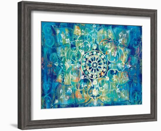 Mandala in Blue I Bright-Danhui Nai-Framed Art Print