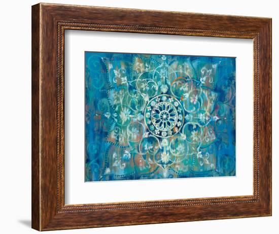 Mandala in Blue I-Danhui Nai-Framed Art Print