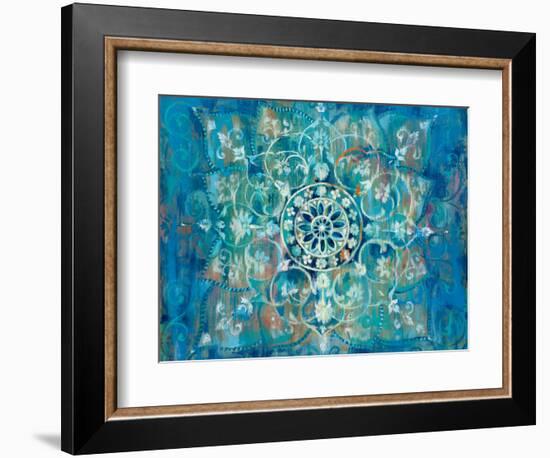 Mandala in Blue I-Danhui Nai-Framed Art Print