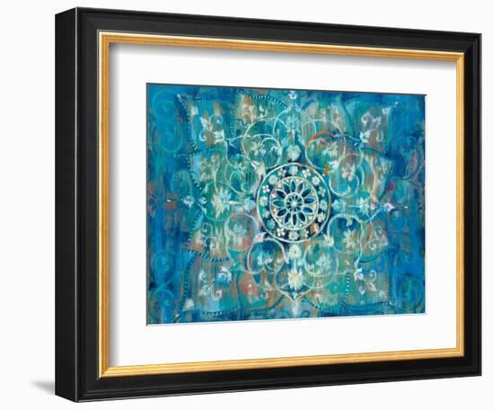 Mandala in Blue I-Danhui Nai-Framed Art Print