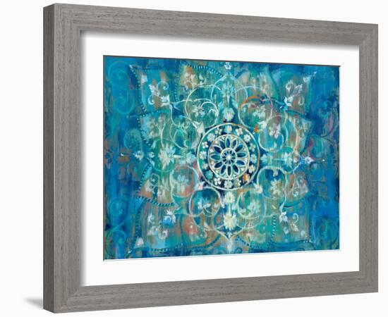 Mandala in Blue I-Danhui Nai-Framed Art Print