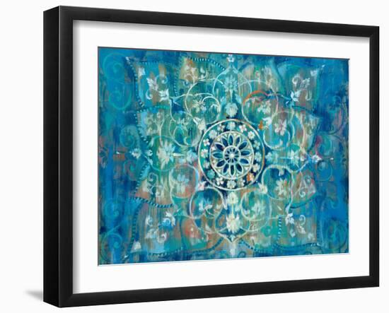 Mandala in Blue I-Danhui Nai-Framed Art Print