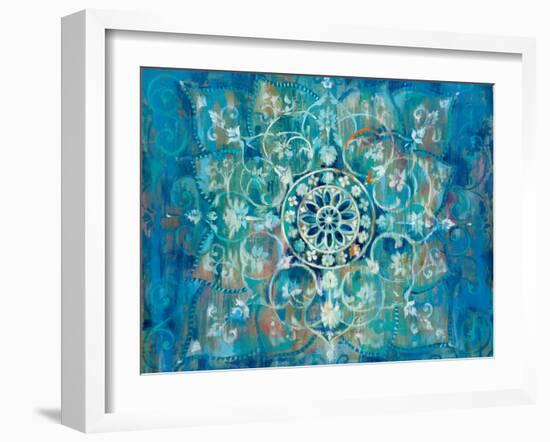 Mandala in Blue I-Danhui Nai-Framed Art Print