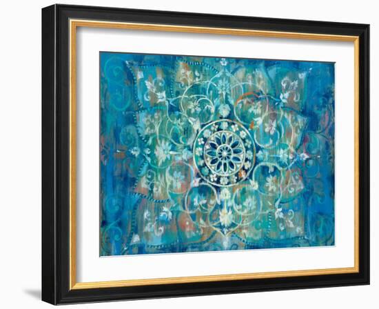 Mandala in Blue I-Danhui Nai-Framed Art Print