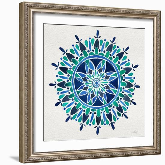 Mandala in Blue-Cat Coquillette-Framed Giclee Print