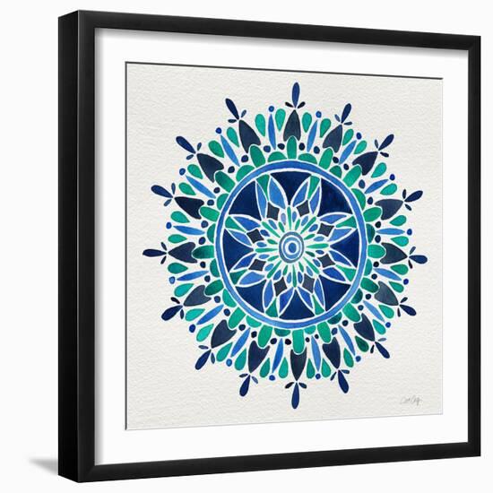 Mandala in Blue-Cat Coquillette-Framed Giclee Print