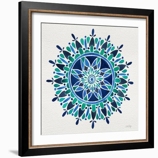 Mandala in Blue-Cat Coquillette-Framed Giclee Print