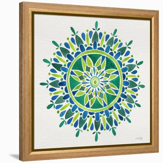 Mandala in Green-Cat Coquillette-Framed Premier Image Canvas