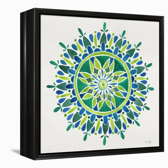 Mandala in Green-Cat Coquillette-Framed Premier Image Canvas