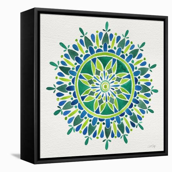 Mandala in Green-Cat Coquillette-Framed Premier Image Canvas