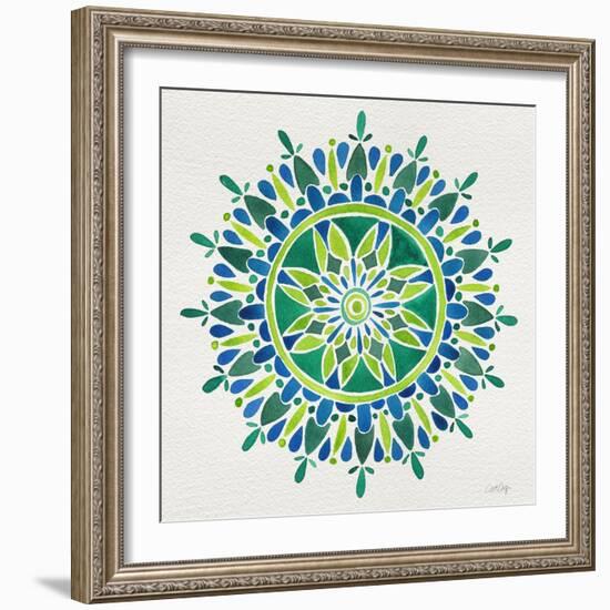 Mandala in Green-Cat Coquillette-Framed Giclee Print