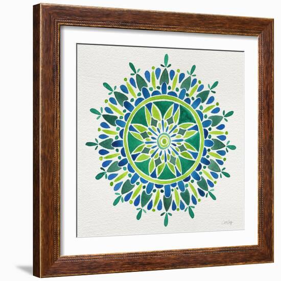 Mandala in Green-Cat Coquillette-Framed Giclee Print