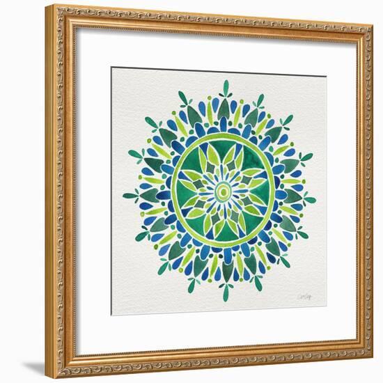 Mandala in Green-Cat Coquillette-Framed Giclee Print