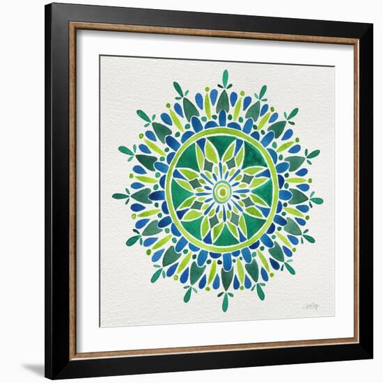 Mandala in Green-Cat Coquillette-Framed Giclee Print