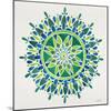 Mandala in Green-Cat Coquillette-Mounted Giclee Print