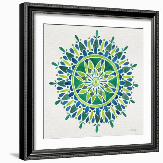 Mandala in Green-Cat Coquillette-Framed Giclee Print