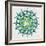 Mandala in Green-Cat Coquillette-Framed Giclee Print