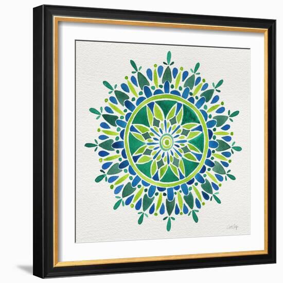 Mandala in Green-Cat Coquillette-Framed Giclee Print