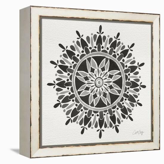 Mandala in Grey-Cat Coquillette-Framed Premier Image Canvas