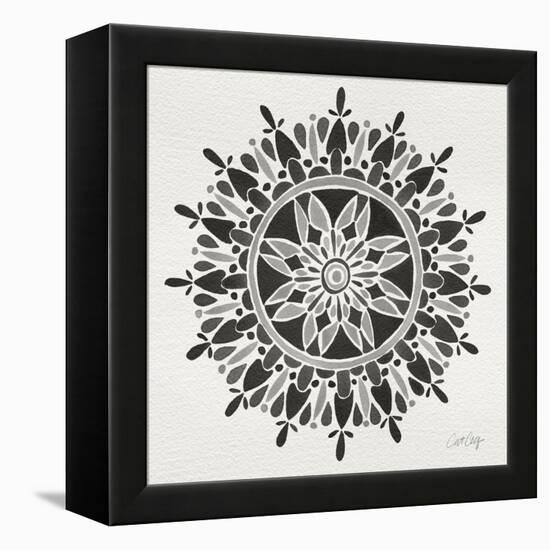 Mandala in Grey-Cat Coquillette-Framed Premier Image Canvas