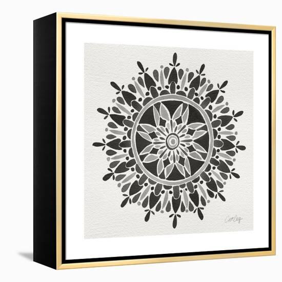 Mandala in Grey-Cat Coquillette-Framed Premier Image Canvas