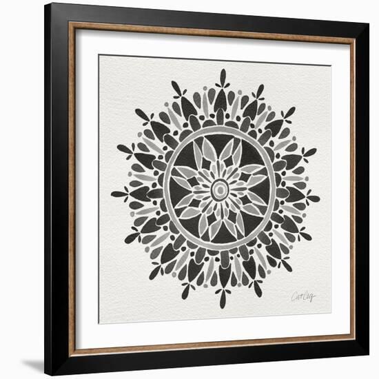 Mandala in Grey-Cat Coquillette-Framed Giclee Print