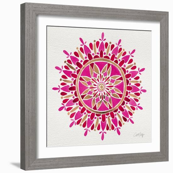 Mandala in Pink and Gold-Cat Coquillette-Framed Giclee Print