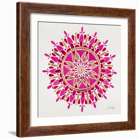 Mandala in Pink and Gold-Cat Coquillette-Framed Giclee Print