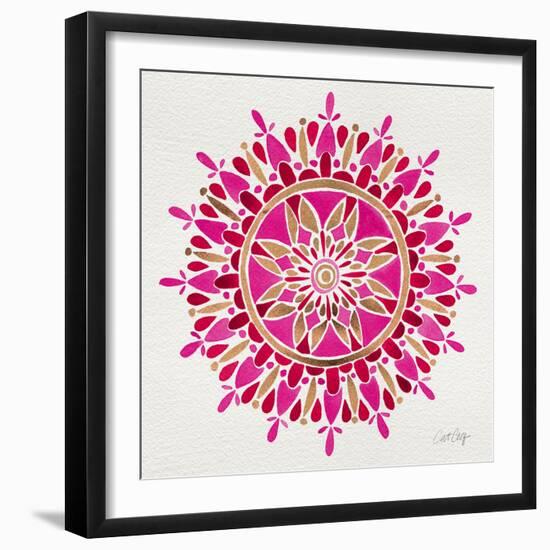 Mandala in Pink and Gold-Cat Coquillette-Framed Giclee Print