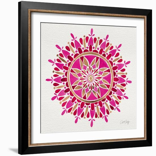 Mandala in Pink and Gold-Cat Coquillette-Framed Giclee Print