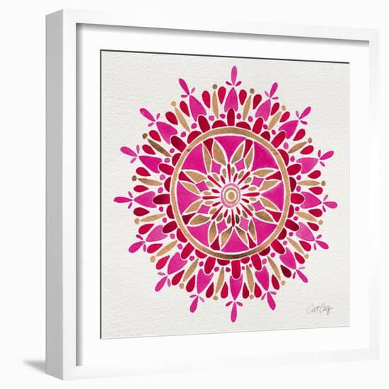 Mandala in Pink and Gold-Cat Coquillette-Framed Giclee Print