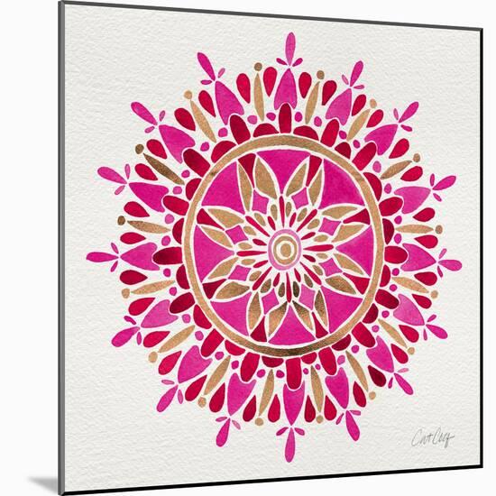 Mandala in Pink and Gold-Cat Coquillette-Mounted Giclee Print