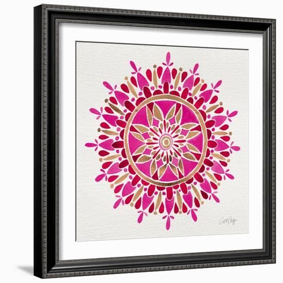 Mandala in Pink and Gold-Cat Coquillette-Framed Giclee Print