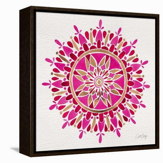 Mandala in Pink and Gold-Cat Coquillette-Framed Premier Image Canvas