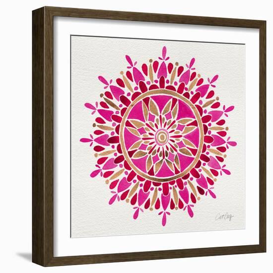 Mandala in Pink and Gold-Cat Coquillette-Framed Premium Giclee Print