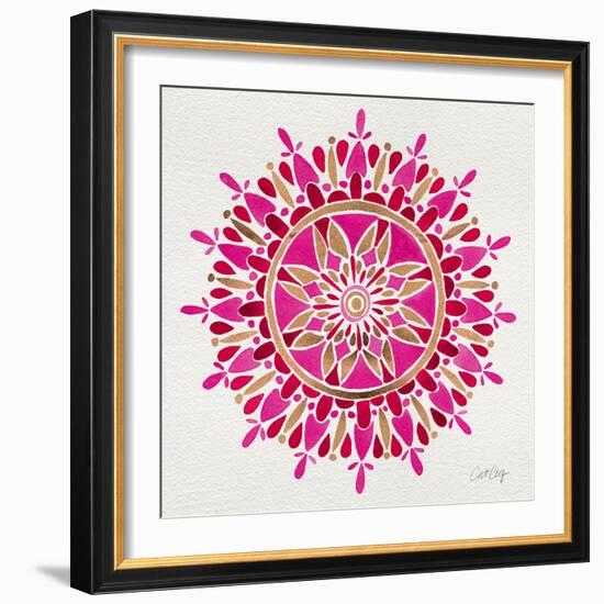 Mandala in Pink and Gold-Cat Coquillette-Framed Premium Giclee Print