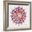 Mandala in Red and Navy-Cat Coquillette-Framed Giclee Print