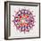 Mandala in Red and Navy-Cat Coquillette-Framed Giclee Print