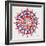 Mandala in Red and Navy-Cat Coquillette-Framed Giclee Print